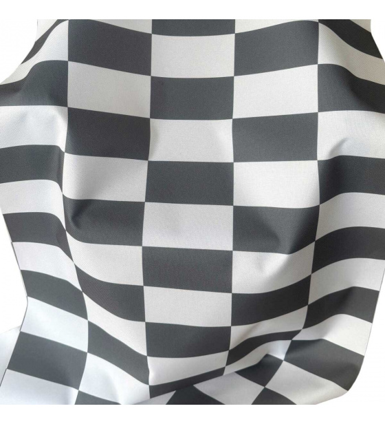 Outdoor fabric Pergola (Oxford), 200 g/m², width 160 cm, white-graphite checkered 5x10 cm