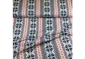 Christmas cotton fabric, by the meter, width 160 cm, Christmas trees on Garnet