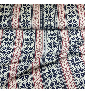 Christmas cotton fabric, by the meter, width 160 cm, Christmas trees on blue