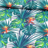 Cotton fabric 100% cotton, 125 g/m², width 160 cm, jungle on white