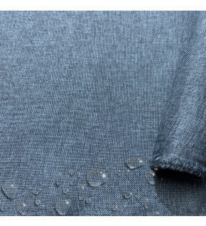 Water-repellent fabric Imitation linen, 220 g/m², width 160 cm, dark blue