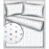 Children's cotton fabric 100% cotton, 125 g/m², width 160 cm, blue stars on white