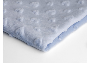 Fabric Mínky Hearts, color Lt. Blue 13