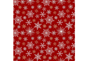 Christmas cotton fabric, by the meter, width 160 cm, Christmas stars on Red