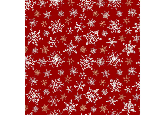 Christmas cotton fabric, by the meter, width 160 cm, Christmas stars on Red
