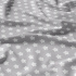 Children's cotton fabric 100% cotton, 125 g/m², width 160 cm, white gingerbread on gray