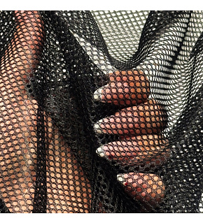 Polyester elastic mesh Black, 2x2mm mesh