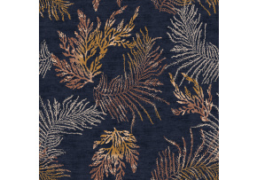 Velvet upholstery fabrics with print, Herbs on Garnet