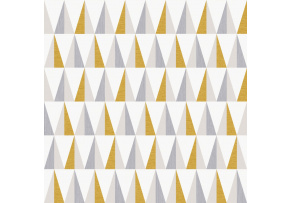 Velvet upholstery fabrics with print, Triangles on White