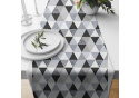 Cotton Fabric Triangles 9 cm, Grey and Black
