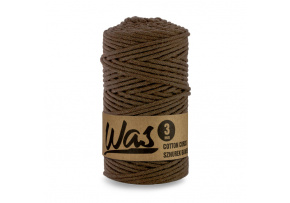 Cotton cord 3mm, 100m, BROWN