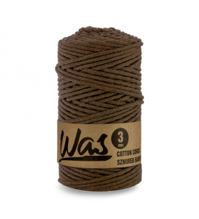 Cotton cord 3mm, 100m, BROWN