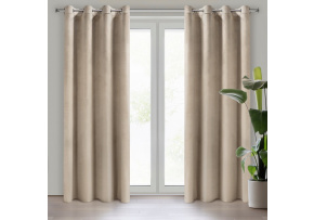Decorative velvet curtain with eyelets SV. BEIGE 140x250 cm Decorative velvet curtain with eyelets SV. BEIGE 140x250 cm