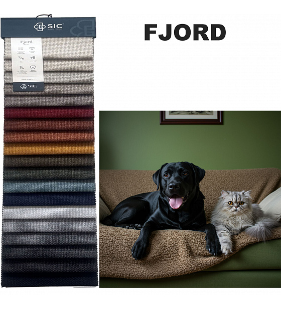 Sample of non-flammable upholstery fabrics Fjord, 15x20 cm