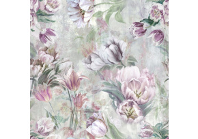 Velvet upholstery fabrics with print. Flowers on Pale Green