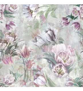 Velvet upholstery fabrics with print. Flowers on Pale Green