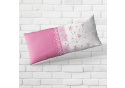 Flannel bedding with zipper, color Pink, 140x200 cm