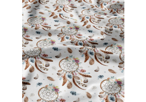 Children's cotton fabric by the meter Dreamcatcher Cappuccino
