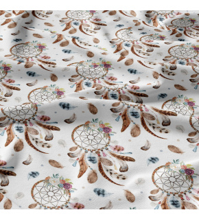 Children's cotton fabric by the meter Dreamcatcher Cappuccino