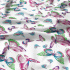 Cotton fabrics, by the meter. Butterflies on White