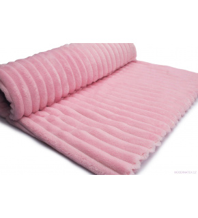 Fabric with stripes, 300 g/m², width 160 cm, by the meter, light pink