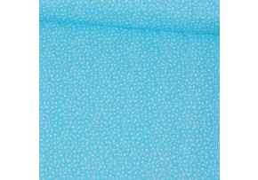 Cotton Fabric Mini Flowers on Blue