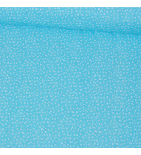 Cotton fabric 100% cotton, 125 g/m², width 160 cm, mini flowers on blue