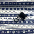 Christmas cotton fabric, by the meter, width 160 cm, Christmas pattern color dark blue