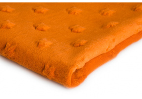 Minky Microfleece Fabric Stars, Color Orange 26 Minky Microfleece Fabric Stars, Color Orange 26