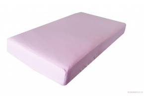 Cotton fitted crib sheet with elastic 120x60 cm PINK