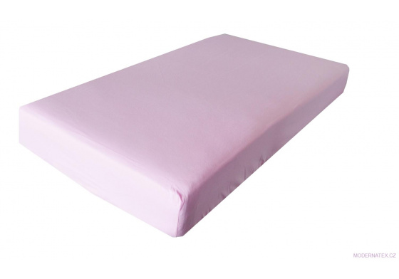 Cotton fitted crib sheet with elastic 120x60 cm PINK