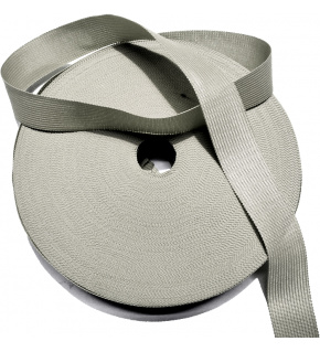 PES edging strip 25 mm color gray