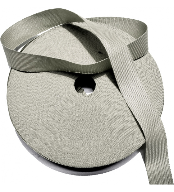 PES edging strip 25 mm color gray