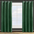 Decorative velvet curtain with eyelets DARK GREEN 140x250 cm