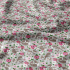 Cotton Fabric Pink Flowers and Foxes on Grey