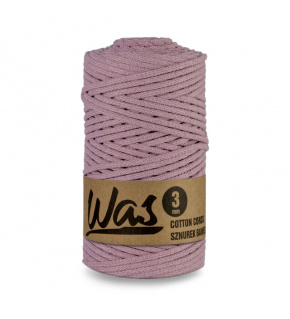 Cotton cord 3mm, 100m, OLD PINK