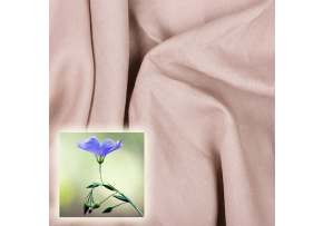 Natural linen fabric Oskar, Old Pink, 265 gr/m2