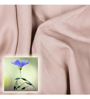 Natural linen fabric Oskar, Old Pink, 265 gr/m2