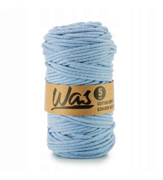 Cotton cord 5mm, 100m, lt. blue 270