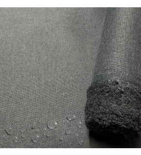 Water-repellent fabric Imitation linen, 220 g/m², width 160 cm, dark gray