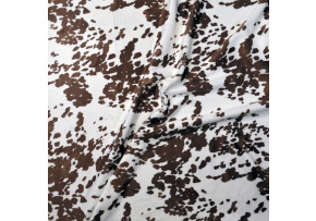 Minky microplush fabric, Dark Cow. Brown