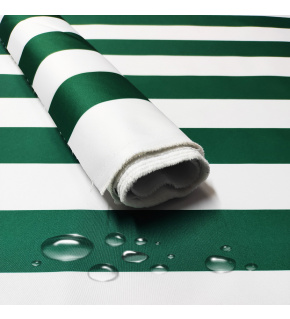 Waterproof fabric Premium, 190 g/m², width 160 cm, green stripes