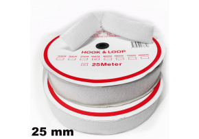 Sew-on Velcro Hook and Loop Set White 25 mm x 25 m Sew-on Velcro Hook and Loop Set White 25 mm x 25 m