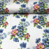 Cotton Fabric Flowers on White