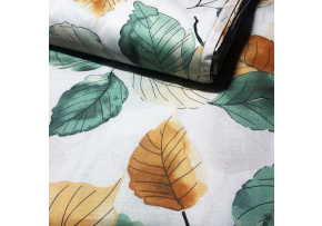 Cotton Fabric Flowers on White