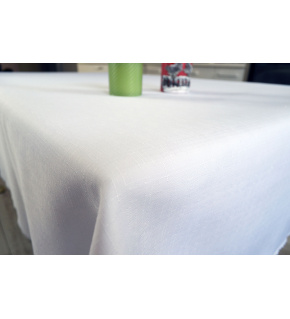 Water-repellent tablecloth Lin, 140x220 cm color White, stain-resistant