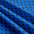 Children's cotton fabrics, by the meter. Dot 10 mm, black on Turquoise