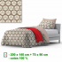Cotton bedding with zipper, color Beige, 140x200 cm