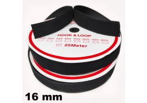 Hook and Loop Fastener Strap Black 16 mm Pack of 25 m Hook and Loop Fastener Strap Black 16 mm Pack of 25 m
