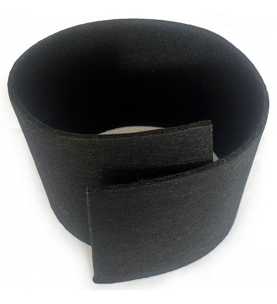 Technical felt 10 mm, 1300 g/m², color Black, width 100 cm